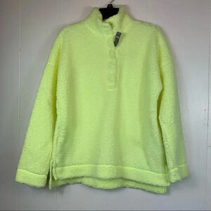 Aerie by American Eagle Neon Sherpa Pullover Oversize Sweater Hightlighter